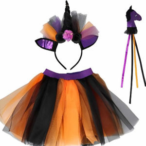 Halloween Fairy Butterfly Costume for Girls – Tutu Skirt Wings & Headband Set