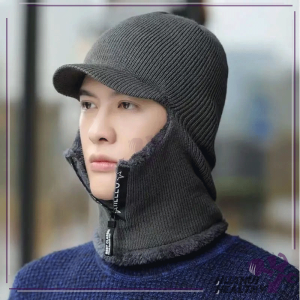 หนาขี่จักรยานถักหมวกผ้าพันคอ Neckwarmer หมวก หมวกฤดูหนาวสกีฤดูหนาว อบอุ่น กันความหนาว ผ้าพันคอหมวกมีฮู้ดกันลม