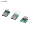 【Jettingbuy】flash Sale 5 cái TYPE-C USB 3.1 16 pin nữ để 2.54mm Loại C kết nối 16 P Adapter bảng PCB cho cáp dữ liệu. 