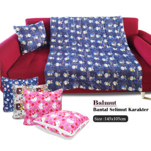 Bantal Selimut Balmut Bed Cover Motif Karakter Bolak Balik 145x105cm Random Motif Boy & Girl - Homemade.id