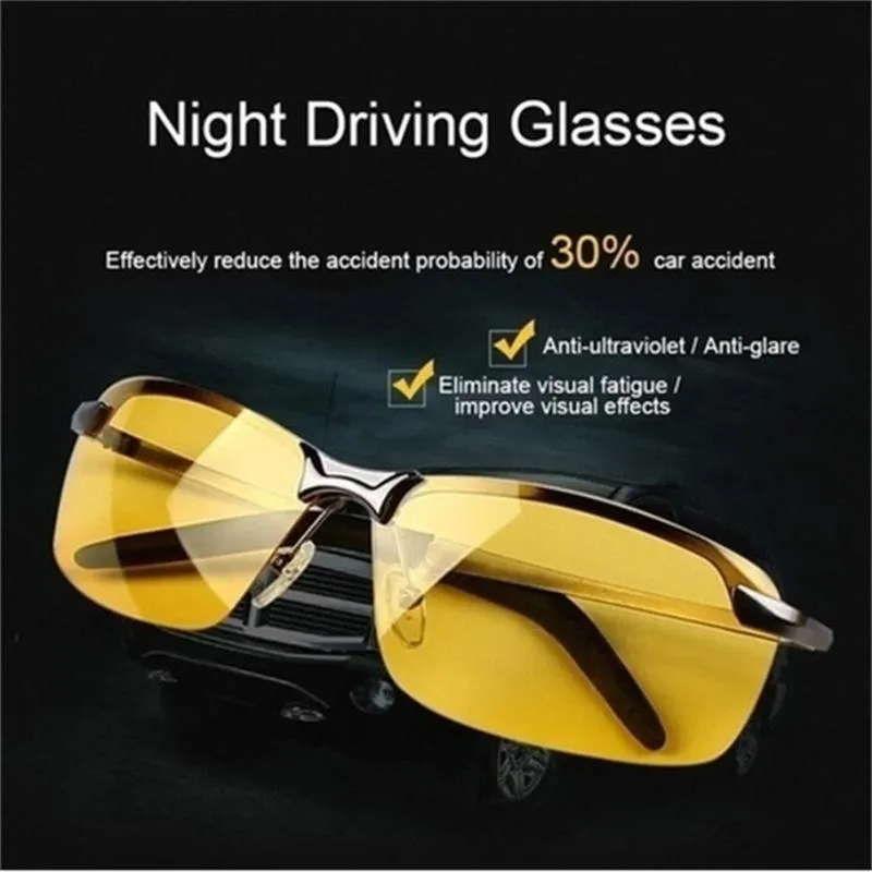 Top Anti-glare Day Night Vision Glasses for Driving Men Polarized