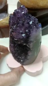 Top AA Grade Uruguay Royal purple Amethyst with both end crystal cluster