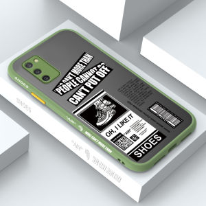 Casing Samsung Galaxy A03S samsunga03s Casing For Boy Creative Fashion Brand Shoes Side Edge Pattern Design Phone Case Frosted Transparent Hard Casing Shockproof Full Cover Camera Protect Casing