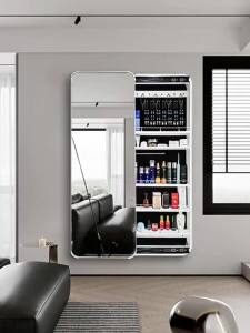 ⚡Dressing Mirror Full-Body Mirror Wall-Mounted Storage Storage Jewelry Cabinet Household Wall-Mounted Girl Bedroom Fitting Mirror with Light