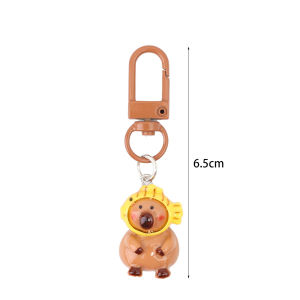 X.Z.MOONLIGH Cute Capybara Keychain DIY Pendant Student Schoolbag Pendant Backpack Accessories Girls Gift