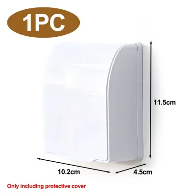 Wall Socket Switch Waterproof Box Self-Adhesive Child Safety Electric Plug Switch Protective Cover Home Bathroom Splash-Proof Socket Box