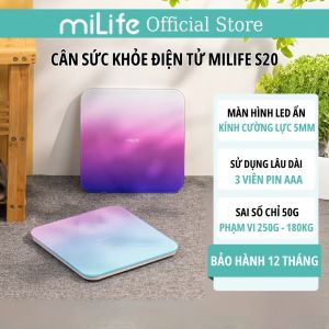 Cân ký thông minh miLife S20 hỗ trợ đến 180Kg