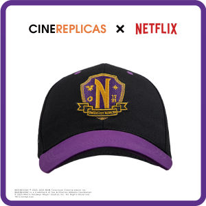 [Cinereplicas x Netflix] Wednesday Adams Baseball Hat Nevermore Academy Purple Nevermore Academy Hat Pure Cotton Spring/Summer Sunscreen Mens and Womens Casual Outdoor Sunshade Hat
