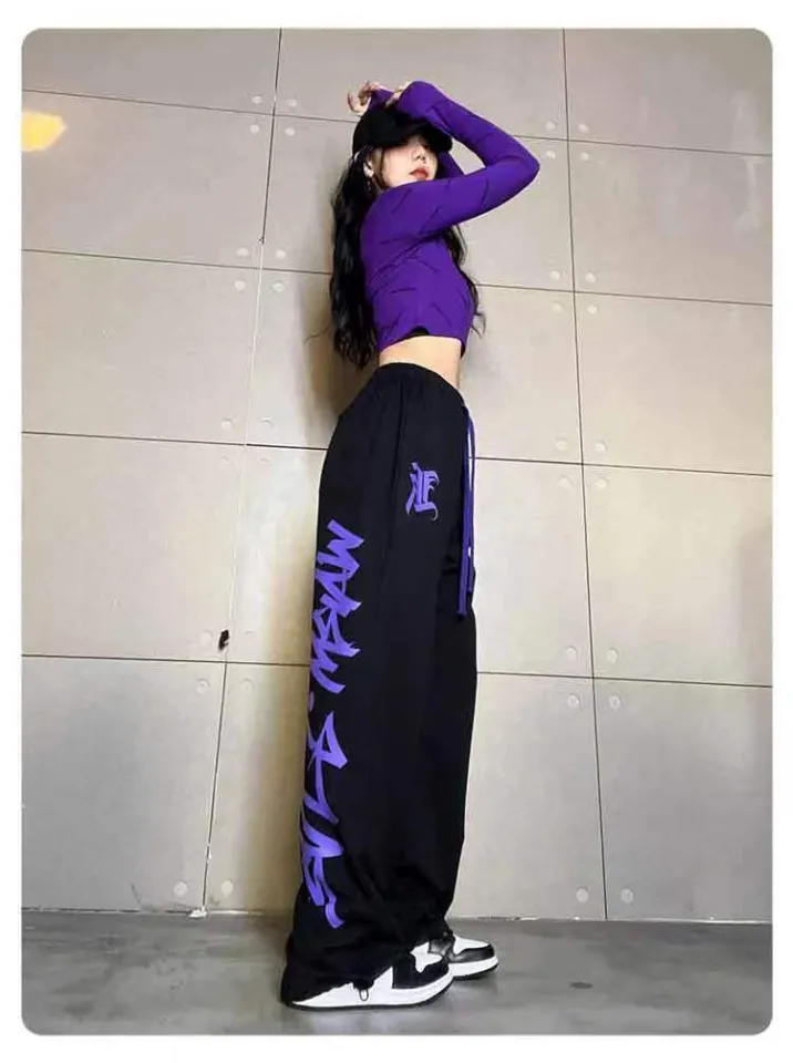 Y2k High Street Jazz Dance Sports Pants for Women Korean Style