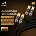 Cáp âm thanh HiFi XLR, lõi mạ vàng OCC có độ tinh khiết cao với lớp bảo vệ kép, không gây tiếng ồn, cáp 2XLR nam cho bộ khuếch đại và micrô. 