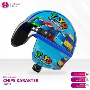 Hijmuku Helm Anak Retro Lucu 1 2 3 4 5 Tahun Karakter Bus Tayo Kaca Riben