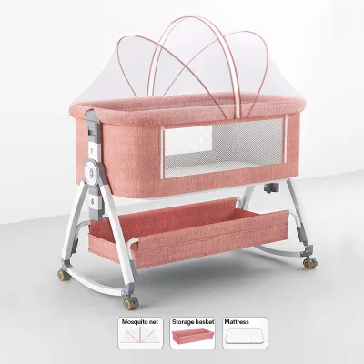 Portable Crib Newborn Baby Cot Katil Baby Full Set Foldable Crib Multifunction Baby Bassinet bed murah Mobile baby cot 宝宝床 婴儿床