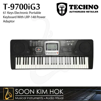 TECHNO T-9700iG3 61 Keys Electronic Portable Keyboard With LRP-148 Power Adaptor (T9700iG3)