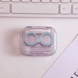 HH Softlens Case Bening Plastik Tempat Kontak Lensa + Penjepit + Tongkat Tempat Softlens Bening Satu Set Tempat Kontak Lensa Mata Import