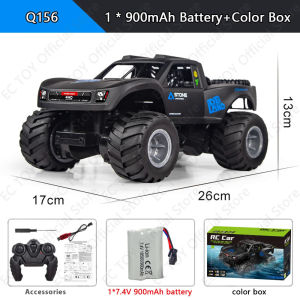 JDD รถสะเทิ้นน้ำสะเทิ้นน้ำสะเทิ้นน้ำสะเทิ้นน้ำได้ Q156รถ RC 4WD 2.4กรัมรถบังคับระยะไกลทางวิบากกันน้ำปีนรถดริฟท์รถบิ๊กฟุตสำหรับ Kids Toys