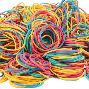 400 Piece Mixed Size Elastic Rubber Rings Assorted Colors Sturdy Household Bands for Crafting Storage and Daily Use