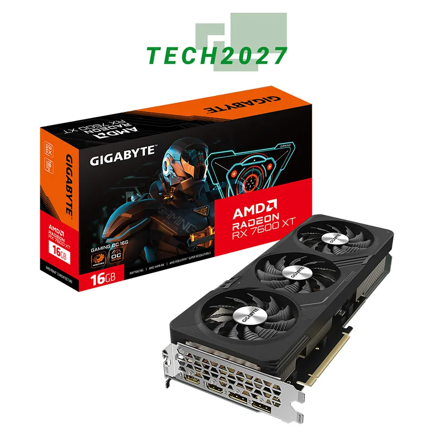 Gigabyte Radeon RX 7600 XT GAMING OC 16G Graphics Card  GV-R76XTGAMING-OC-16GD