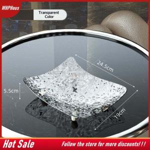 【COD】🔥🔥🔥 Transparent Square Fruit Plates Living Room Nut Snack Fruit Tray Party Table Candy Food Storage Tray Fruit Plate Bone Disc