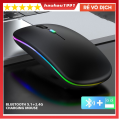 Chuột Không Dây Bluetooth C18.Chuột Máy Tính Bluetooth Không Tiếng Ồn. Sạc bằng Cáp USB và Pin Có Đèn Led  Rất Nhạy. 
