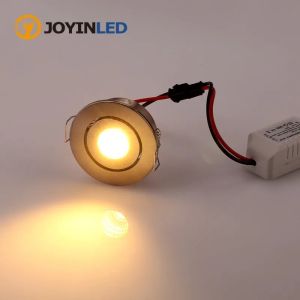3W COB Small Recessed LED DownlightsAdjustable Direction Cabinet LED Lighting Fixtures Hole Size 40-45mm