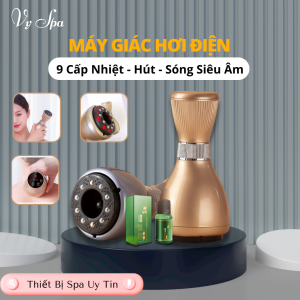 Máy Giác Hơi Cạo Gió Massage Tích Điện 9 Cấp Độ Có Đèn Hồng Ngoại bh 3 tháng