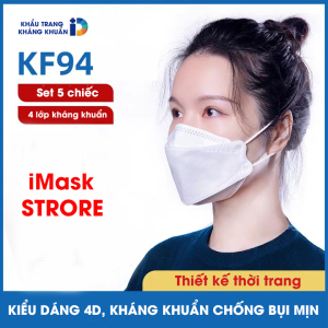 Hộp 50c Khẩu Trang 3D Mask Công Nghệ Nhật Bản Khẩu trang Y tế 4 lớp KF94 Kháng Khuẩn [Trẻ Em giao màu NGẪU NHIÊN]