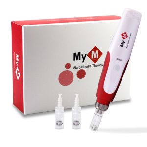 Electric Derma Pen Auto Micro N eedle Roller Anti Aging Facial Skin Care Therapy MYM Bayonet MTS Machine 2 in 1 Beauty Machine for Anti Wrinkles Acnes PMU and MTS BB Glow