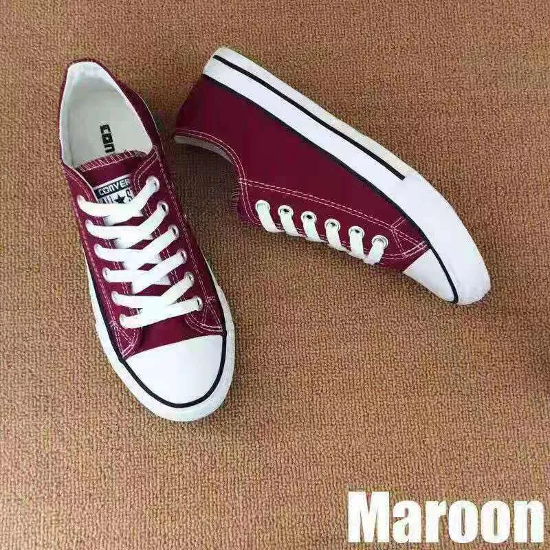 Ladies maroon converse best sale