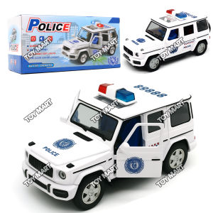 Police SUV Toy Vehicle Bump And Go Justice Car Kids Fun Action Cars Toys w/ Light And Sirens