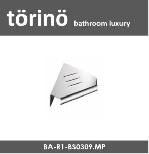 torino Bathroom Accessories Corner Shelf Stainless Steel 304 Rak Penjuru