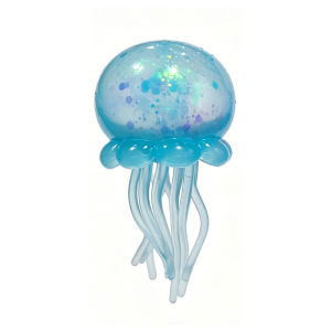 SEA AMILA Decompression Jellyfish Squeezing Toy Toy Soft Rubber Material with Glitter Powder