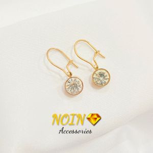 Anting Korea Wanita Titanium Anti Karat Polos Permata Earing Aksesoris Fashion Murah