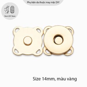 Nút Hít Nam Châm Túi Xách Kiểu Hoa Mai 18mm 14mm Chất Hợp Kim Loại Tốt Phụ Kiện Làm Bóp Ví Handmade DIY