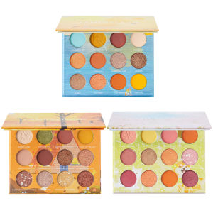 LAMUSELAND Long-lasting 12 Colors Eye Shadow Pallete Matte Shiny Eyeshadow 14.4g