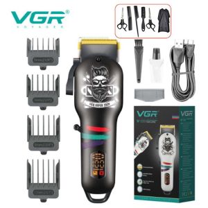 VGR V-699 Kemei PG232 Hair Clipper Set 7000 RPM Long Battery Life Graffiti Design Hair Clipper Professional Mens Hair Clipper