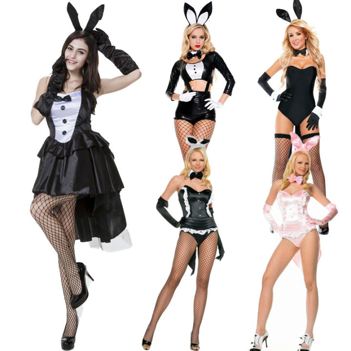 Women Bunny Dress Black Rabbit Girl Costume Nightclub One Piece Uniform Set Halloween Nightclub Party Costume Lazada