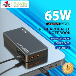 BAVIN PC036 20000mAh 65W PD & QC3.0 Powerbank w/ Type-C & USB Input/ Output High Speed Power Bank