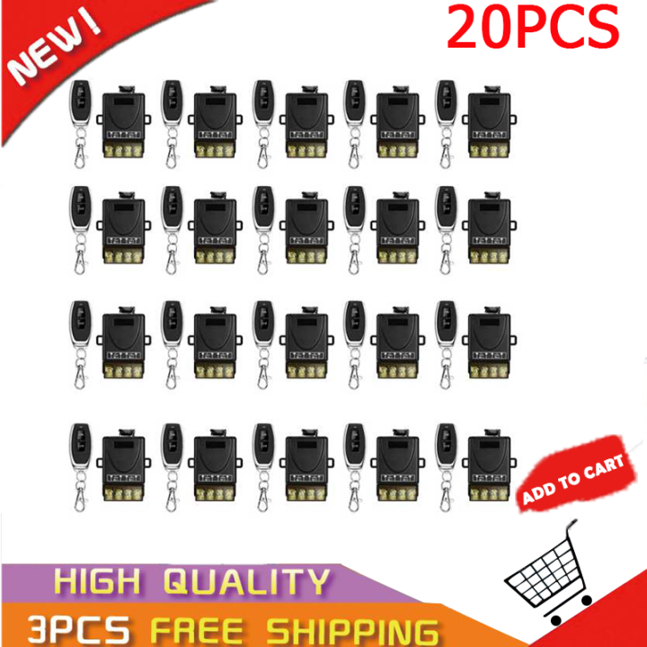 433MHz 220V Water Pump Remote Control Switch 1Ch 30A Receiver Module ON ...