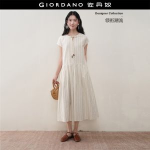 GIORDANO Women Dress V Neck Raglan Sleeve Dress Casual Stylish Trendy Elegant Comfortable Fashion Classic Modern 18466310