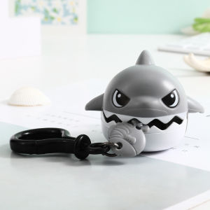 Mini pull string shark toy big fish eats small fish backpack keychain pendant