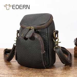 EDERN Đa Chức Năng da thật Người Đàn Ông Của Túi Đeo Vai Thời Trang Phục Hưng Da Bò Túi Đeo Chéo Nhỏ Túi Đeo Túi đựng điện thoại đeo ở hông Cho Nam Giới