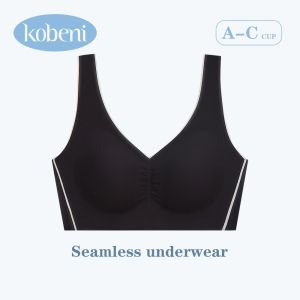 KOBENI ชุดชั้นในสตรียางพารา ใส่สบายมาก บราไร้โครง ไร้ขอบ ไร้รอยต่อ เนื้อผ้านิ่มลื่น เสื้อในยางพารา เสริมฟองน้ำ แบบสวม