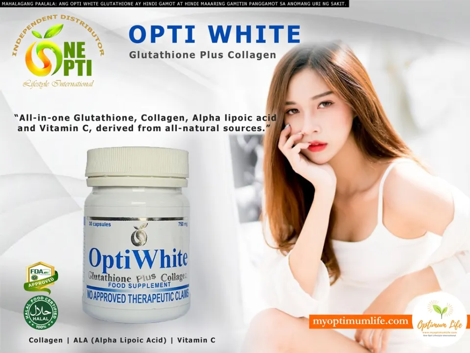 OPTI WHITE GLUTATHIONE (One Opti) Glutathione Supplement Capsules One Opti  Lifestyle Glutathione Single Item Glutathione Capsules - Lazada