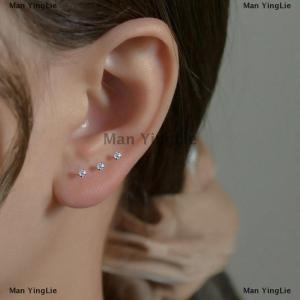 [COD] Man YingLie 1Pcs Titanium Steel Zircon Stud Earrings For Women Girls Party New Fine Jewelry Gift