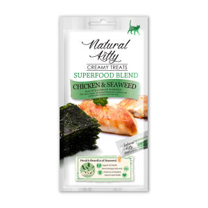 (min of 12 packs - can mix) Natural Kitty Creamy Treats Superfood Blend Cat Treats 4x12g Per Pack