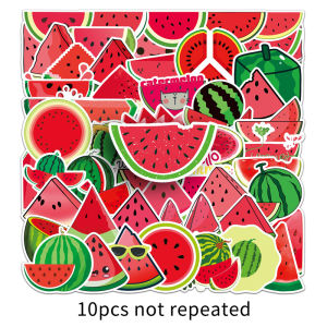 50PCS Cartoon Fruit Watermelon Sticker Decoration Mobile Phone Laptop Helmet Water Cup Girl DIY Photo Album Scrapbook Graffiti Waterproof Sticker