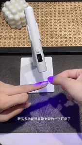 LED Nail Light Belt Support Handheld Nail Lamp Rotation Nail Lamp Nail Dryer Quick-Drying Nail Light for Salons Travel