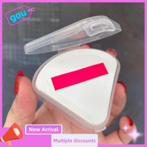 gou Portable Triangle Sponge Transparent Cosmetic Bag Makeup Puff Box Storage Case