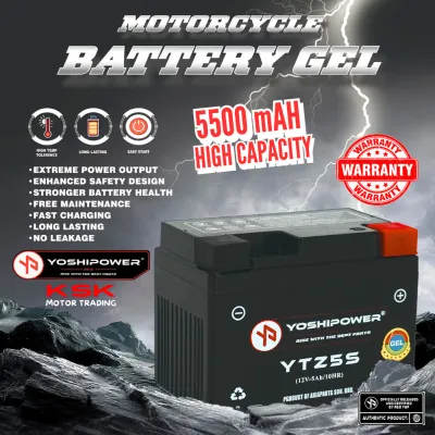 YOSHIPOWER YTZ5 GTZ4V YTZ5S GTZ5S Gel (higher capacity) BATTERY BATTERI BATERI BATTERIES MOTOR Maintenance-free