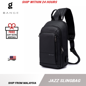 Bange Jazz Multi Compartment Water Resistant USB Ultra Light Big Capacity Outdoor TraveI Fashion 9.7 Inch iPad Sling Bag防水胸包 腰包 单肩包 斜跨包
